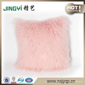 Wholesale Long Curly Hair Decorative Mongolian Lamb Fur Throw Pillows